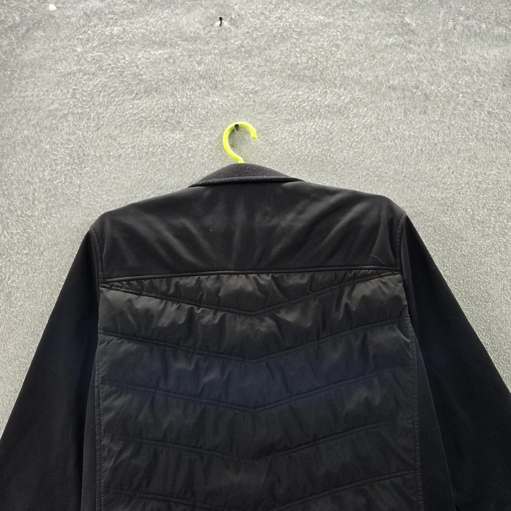 Nautica Men Jacket L/G (LARGE) Black Puffer Gorpcore Zipper Mixed‎ Media